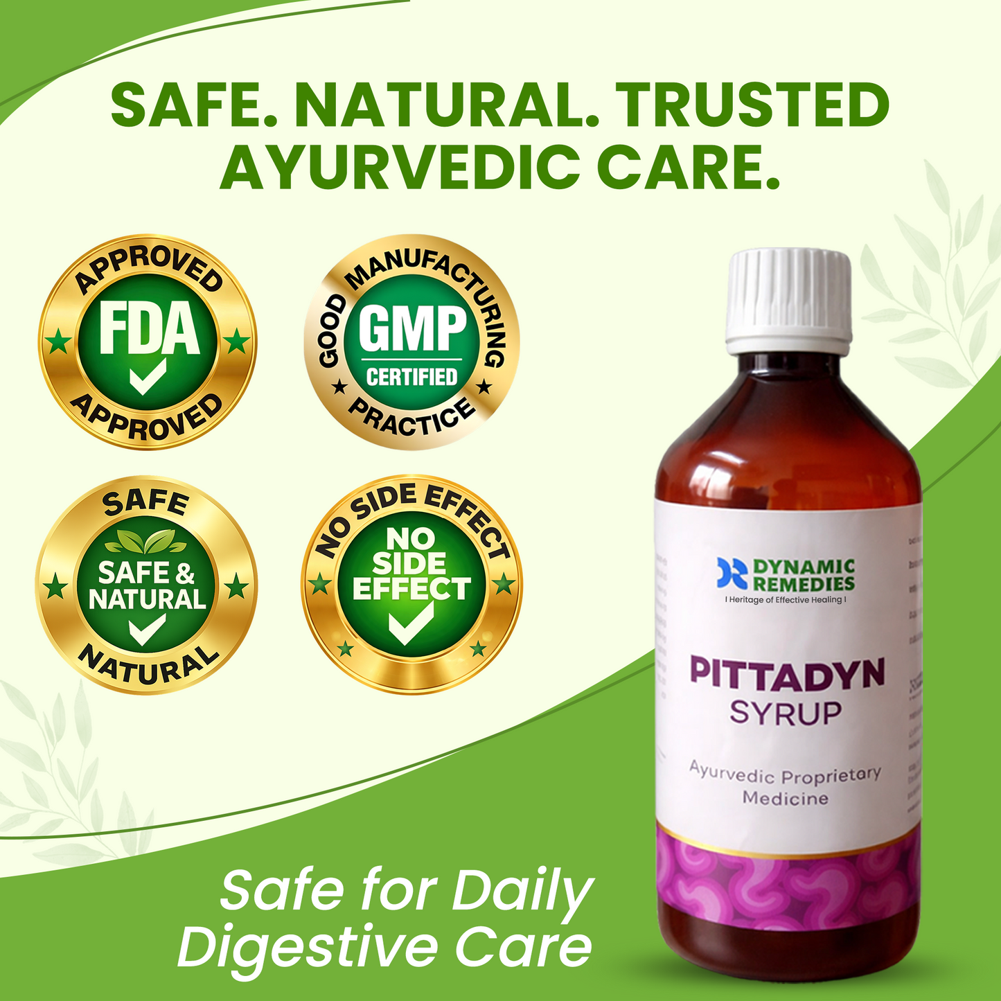 Pittadyn Syrup is Ayurvedic Digestive & Pitta Balance Support With Dadim, Brahmi, Haritaki & Udumber | 450 ml From the House of Madhavbaug