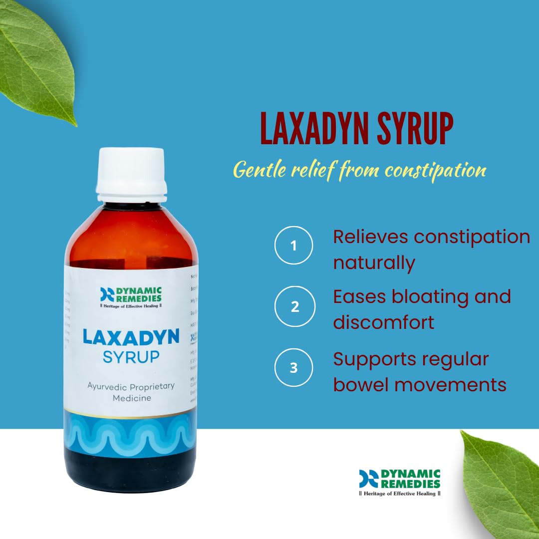 Laxadyn Syrup for Constipation & Irregular Bowel With Anjir & Black Raisin | Supports Digestion, Gut Health & Natural Bowel Movement | 200ml
