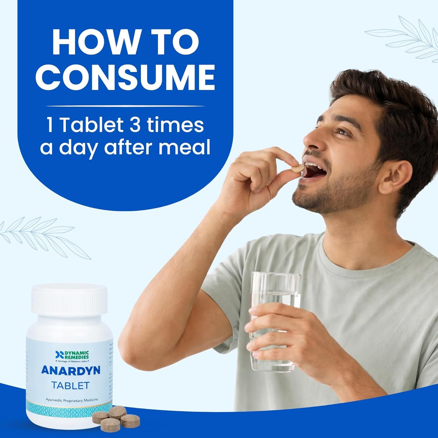 Anardyn Ayurvedic Digestive Tablets for Gas, Acidity, Bloating & Low Appetite | With Shunthi, Anardana & Saunf | Supports Healthy Digestion | 60 Tabs