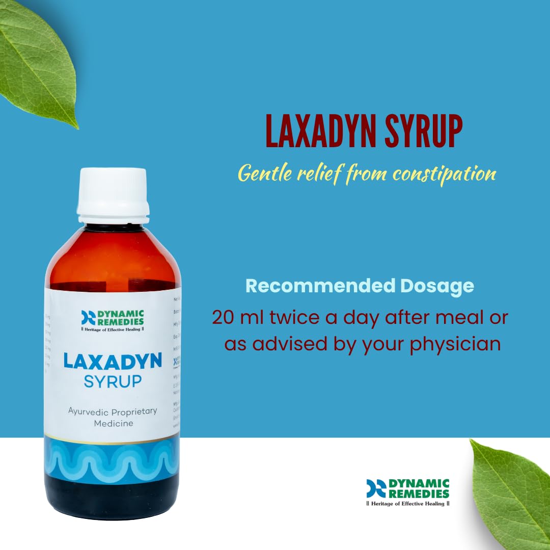 Laxadyn Syrup for Constipation & Irregular Bowel With Anjir & Black Raisin | Supports Digestion, Gut Health & Natural Bowel Movement | 200ml