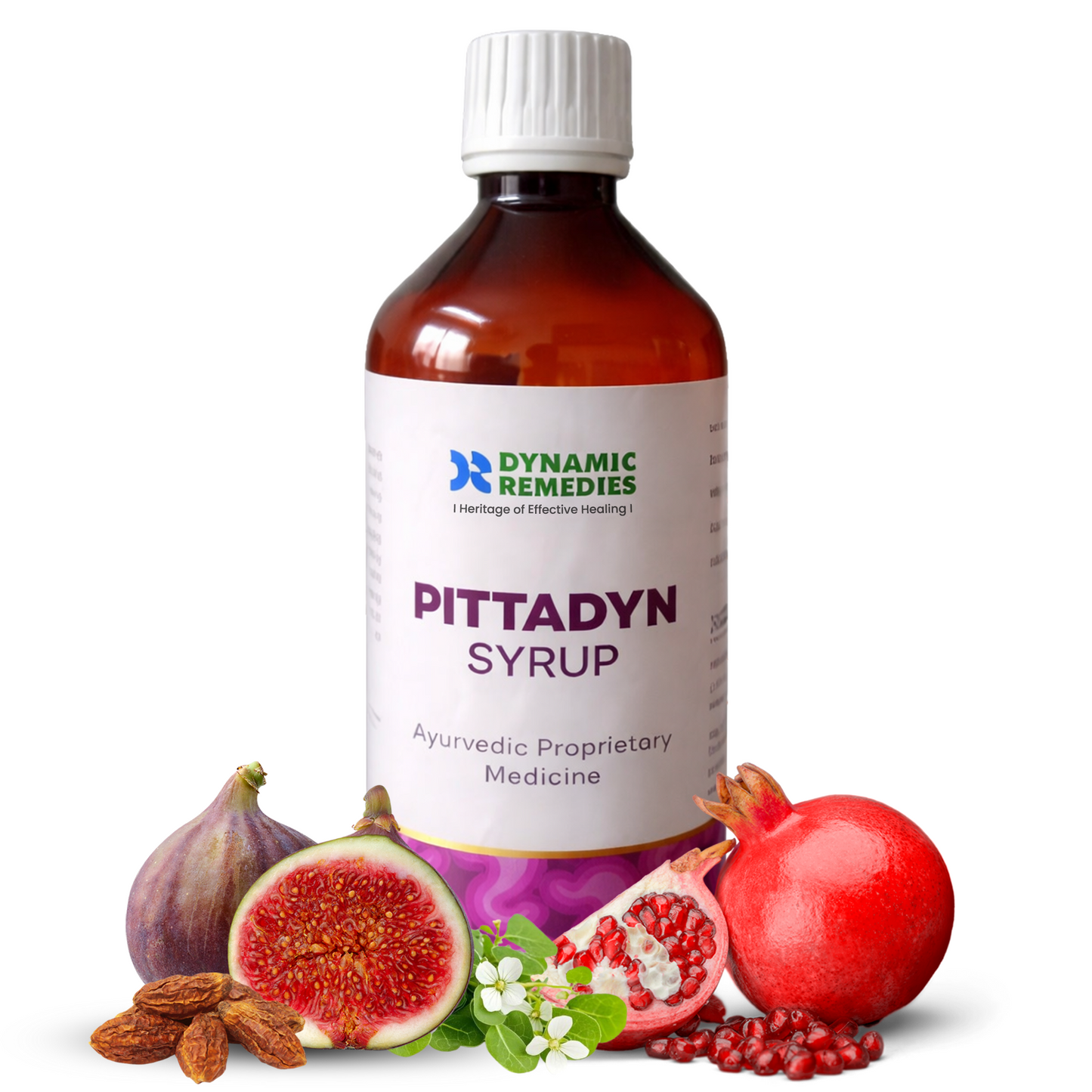 Pittadyn Syrup is Ayurvedic Digestive & Pitta Balance Support With Dadim, Brahmi, Haritaki & Udumber | 450 ml From the House of Madhavbaug