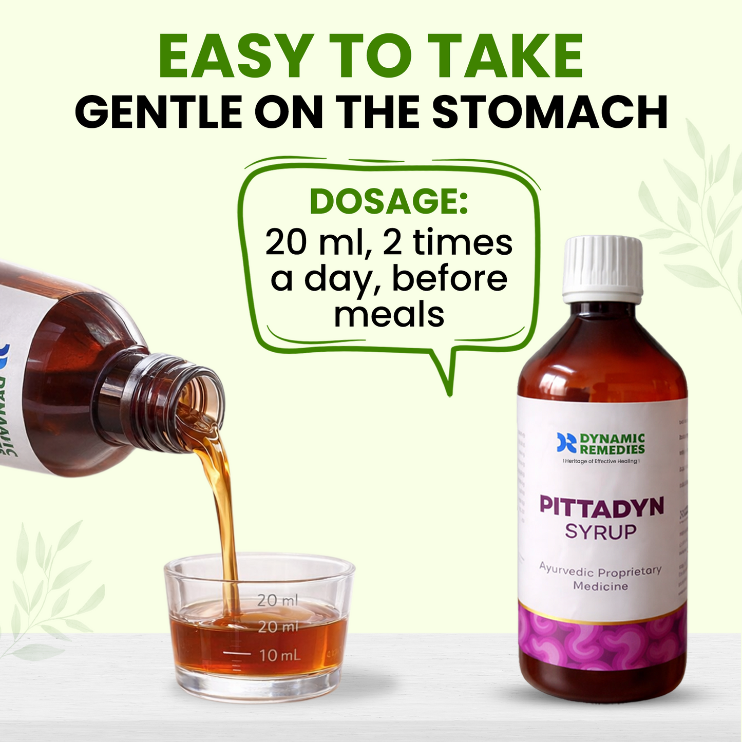 Pittadyn Syrup is Ayurvedic Digestive & Pitta Balance Support With Dadim, Brahmi, Haritaki & Udumber | 450 ml From the House of Madhavbaug