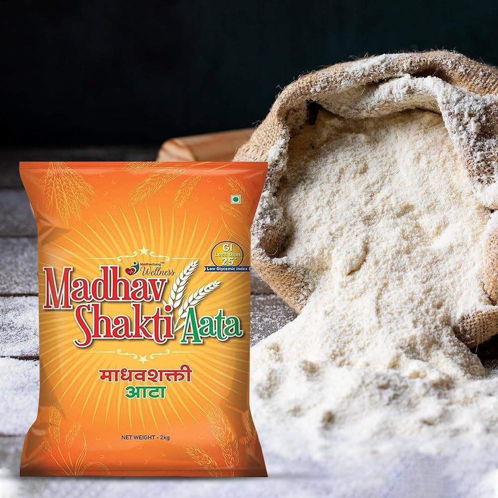 Madhavshakti 2kg Atta |With Barley, Wheat Husk, Methi & Cinnamon|Supports Sugar Control &Metabolic Wellness