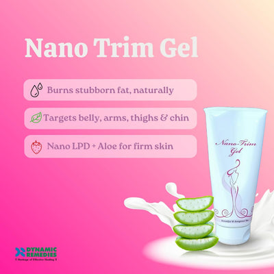 Nano Trim Fat Reduction Gel for Abdomen, Arms, Thighs & Chin – Non-Greasy Formula